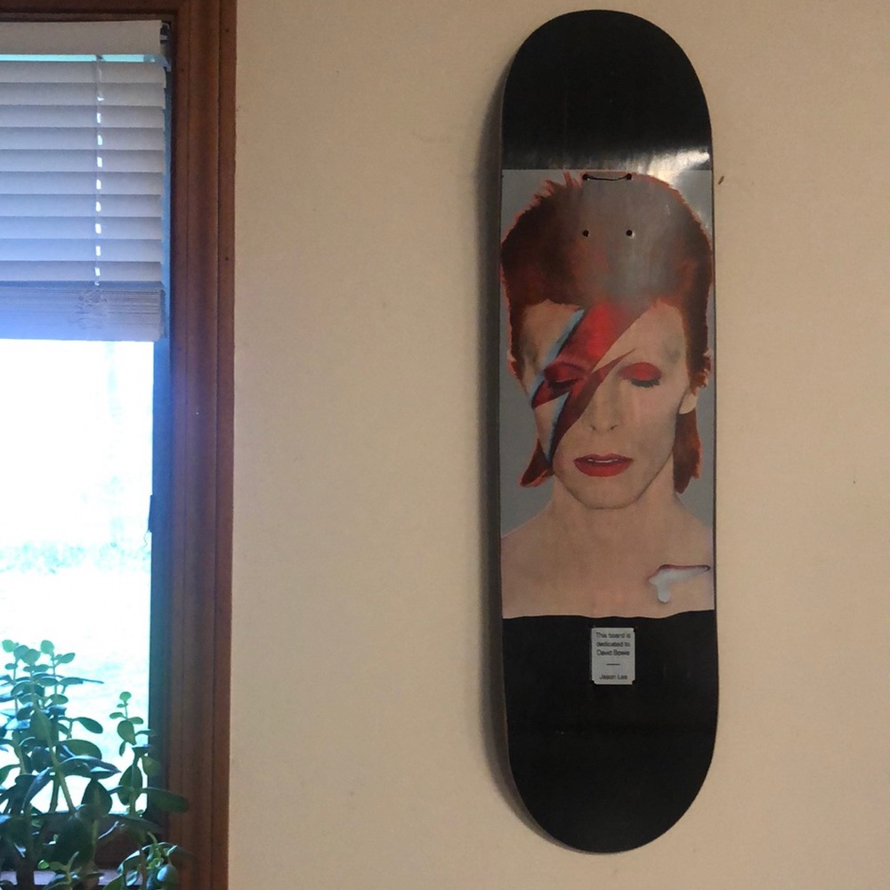 Limited David Bowie memorial skate deck - jason lee - rare*
